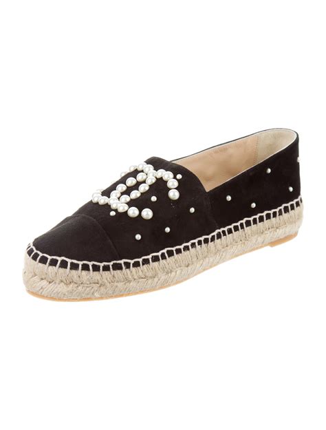 chanel shoes with perls|Chanel espadrilles shoes for women.